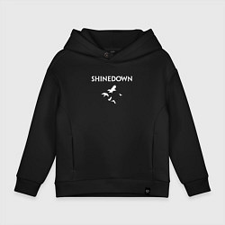 Толстовка оверсайз детская Shinedown - logo, цвет: черный