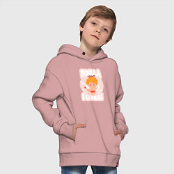 Толстовка оверсайз детская Купидон попал прямо в сердце, цвет: пыльно-розовый — фото 2
