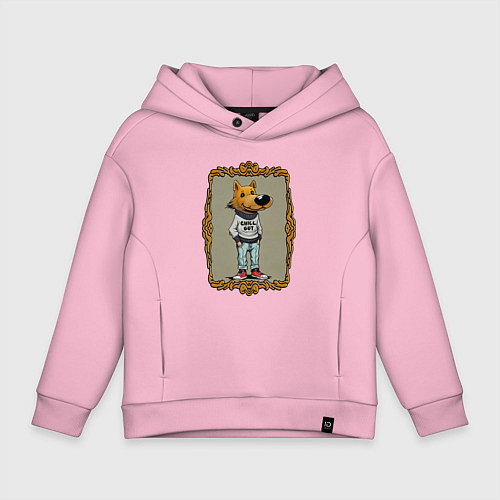 Детское худи оверсайз Чиловый пацык / Светло-розовый – фото 1