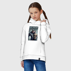 Толстовка оверсайз детская Eddie and Venom - ai art fantasy, цвет: белый — фото 2