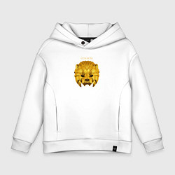 Толстовка оверсайз детская Маска золотого льва из игры в кальмара, цвет: белый