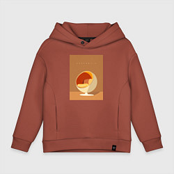 Толстовка оверсайз детская Эстетика, цвет: кирпичный