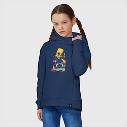 Толстовка оверсайз детская Color Bart, цвет: тёмно-синий — фото 2