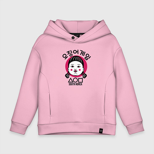Детское худи оверсайз South Korea girl / Светло-розовый – фото 1