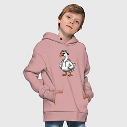 Толстовка оверсайз детская Goose on style, цвет: пыльно-розовый — фото 2