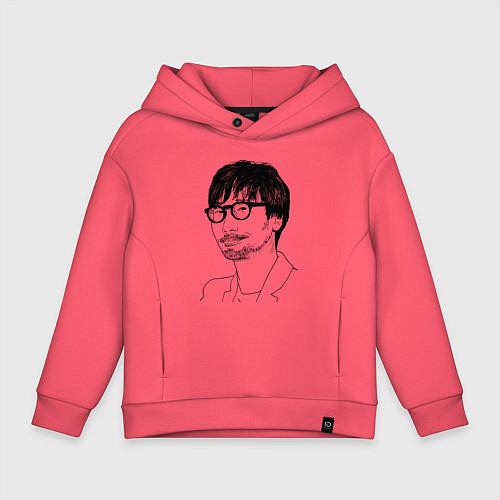 Детское худи оверсайз Хидэо Кодзима / Коралловый – фото 1