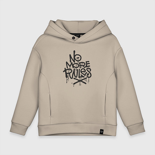 Детское худи оверсайз Никаких больше правил / Миндальный – фото 1