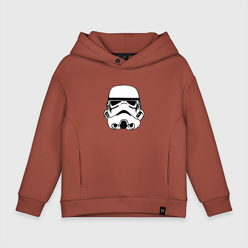 Детское худи оверсайз Мужской шлем имперского солдата - для пары / Кирпичный – фото 1