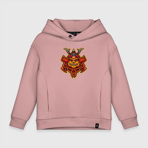 Детское худи оверсайз Samurai halloween / Пыльно-розовый – фото 1