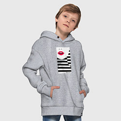 Толстовка оверсайз детская Поп -арт морячка, цвет: меланж — фото 2