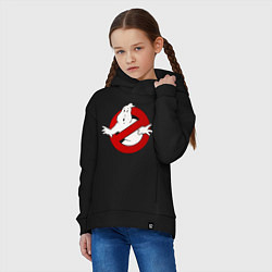 Толстовка оверсайз детская Ghostbusters - logo, цвет: черный — фото 2