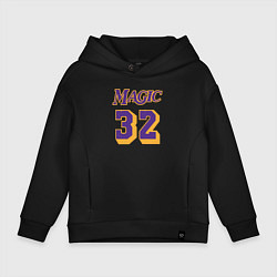 Толстовка оверсайз детская Magic 32, цвет: черный