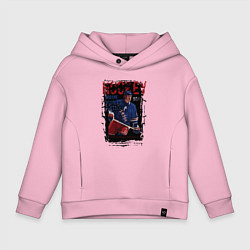 Толстовка оверсайз детская Лучший хоккеист Уэйн Гретски, цвет: светло-розовый