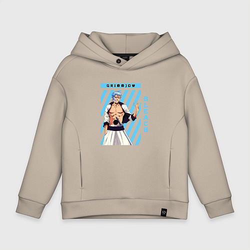 Детское худи оверсайз Блич Гриммджоу Джагерджак / Миндальный – фото 1