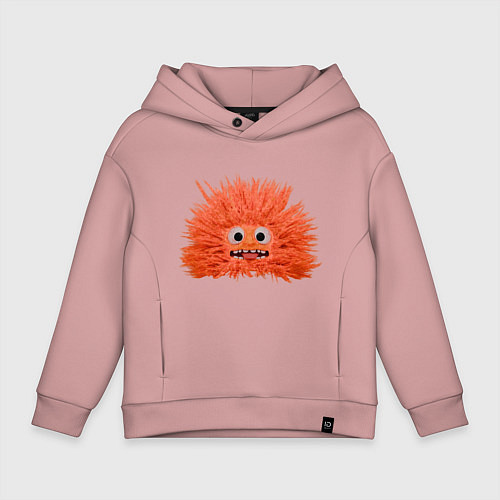 Детское худи оверсайз Fluffy monster orange / Пыльно-розовый – фото 1
