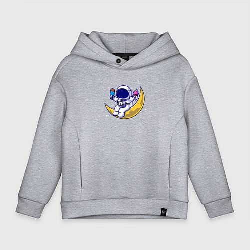Детское худи оверсайз Космическое мороженое / Меланж – фото 1