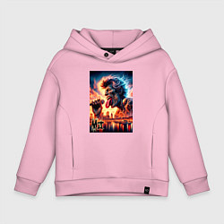 Толстовка оверсайз детская Mick Jagger - legend, цвет: светло-розовый