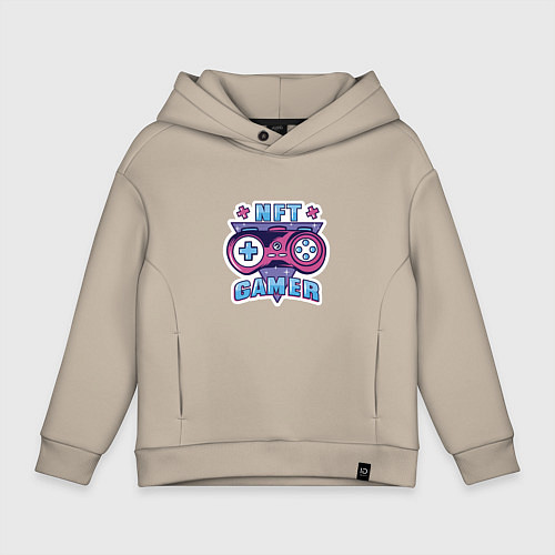Детское худи оверсайз NFT - Gamer / Миндальный – фото 1
