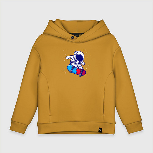 Детское худи оверсайз Space skate / Горчичный – фото 1