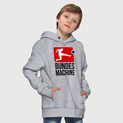 Толстовка оверсайз детская Bundes machine football, цвет: меланж — фото 2