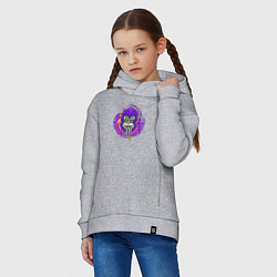 Толстовка оверсайз детская Purple monkey, цвет: меланж — фото 2