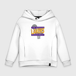 Толстовка оверсайз детская Lakers basketball play, цвет: белый