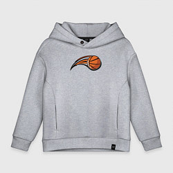 Толстовка оверсайз детская Basketball shot, цвет: меланж
