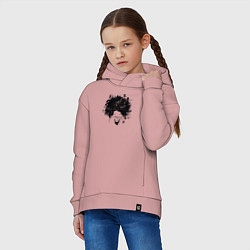 Толстовка оверсайз детская Spring girl, цвет: пыльно-розовый — фото 2