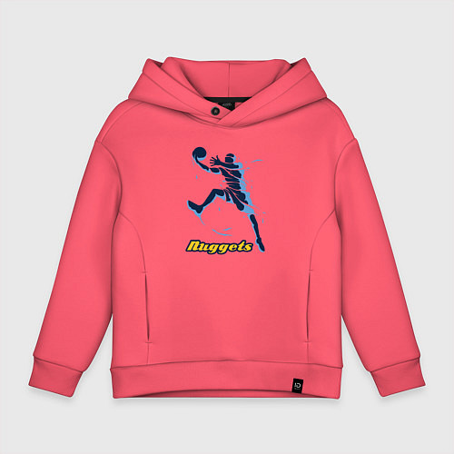 Детское худи оверсайз Nuggets baller / Коралловый – фото 1