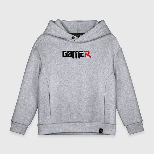 Детское худи оверсайз Gamer / Меланж – фото 1