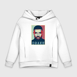 Толстовка оверсайз детская Drake, цвет: белый