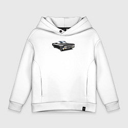 Толстовка оверсайз детская Кабриолет, цвет: белый