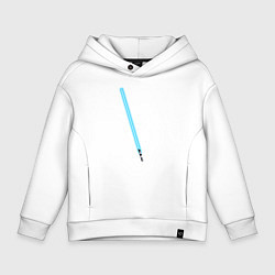 Толстовка оверсайз детская Меч джедая звёздные войны, цвет: белый
