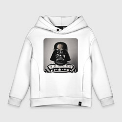 Толстовка оверсайз детская Винтажный Вейдер, цвет: белый
