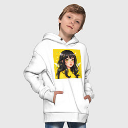 Толстовка оверсайз детская Крылья весны, цвет: белый — фото 2