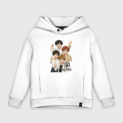 Толстовка оверсайз детская Astro аниме стиль, цвет: белый