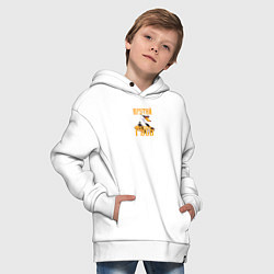 Толстовка оверсайз детская Белый гусь, цвет: белый — фото 2
