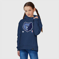 Толстовка оверсайз детская Memphis Grizzlies - basketball, цвет: тёмно-синий — фото 2