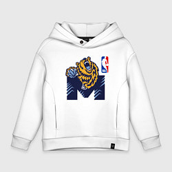Толстовка оверсайз детская Гриззлис баскетбол, цвет: белый