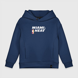Толстовка оверсайз детская Майами Хит - НБА баскетбол, цвет: тёмно-синий