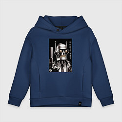 Толстовка оверсайз детская Bender-Schwartz Ill be back meme, цвет: тёмно-синий