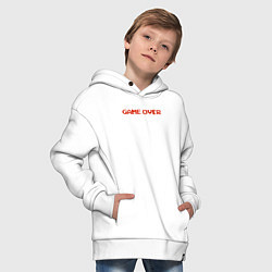 Толстовка оверсайз детская Гейм овер, цвет: белый — фото 2