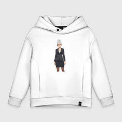 Толстовка оверсайз детская Бабушка Момо Дандадан, цвет: белый