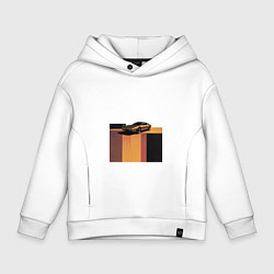 Толстовка оверсайз детская Ретрофутуризм спорткар поп-арт 1970-е, цвет: белый