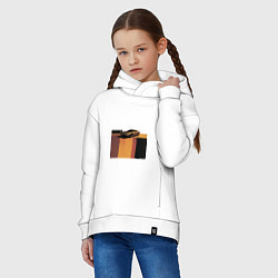 Толстовка оверсайз детская Ретрофутуризм спорткар поп-арт 1970-е, цвет: белый — фото 2