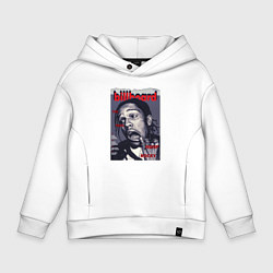Толстовка оверсайз детская Asap Rocky billboard, цвет: белый