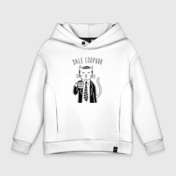 Толстовка оверсайз детская Dale Coopurr, цвет: белый