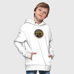 Толстовка оверсайз детская Master Yoda, цвет: белый — фото 2