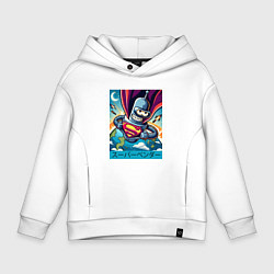 Толстовка оверсайз детская Полёт Супер Бендера - коллаба, цвет: белый