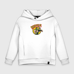 Толстовка оверсайз детская Reptile, цвет: белый